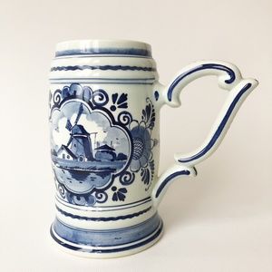 Delft Blauw Beer Stein Music Box Base WORKS!